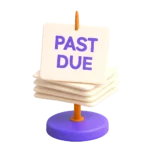 A spike of invoices labeled as past due
