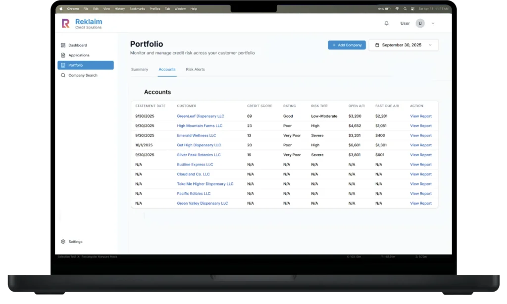 Portfolio list screen